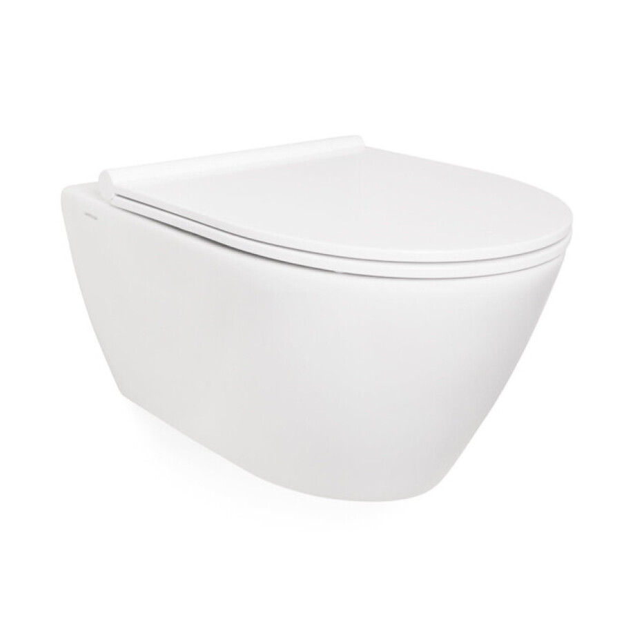 QeramiQ Salina Toiletpot - 56x38x35cm - spoelrandloos - zonder toiletzitting - wit 136032004cx QeramiQ Salina Toiletpot - 56x38x35cm - spoelrandloos - zonder toiletzitting - wit 136032004cx afbeelding 1