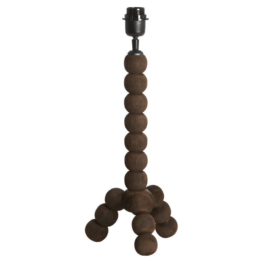 Light & Living Tafellamp 'Veglio' Mangohout, 40cm, kleur Donkerbruin (excl. kap) afbeelding 1