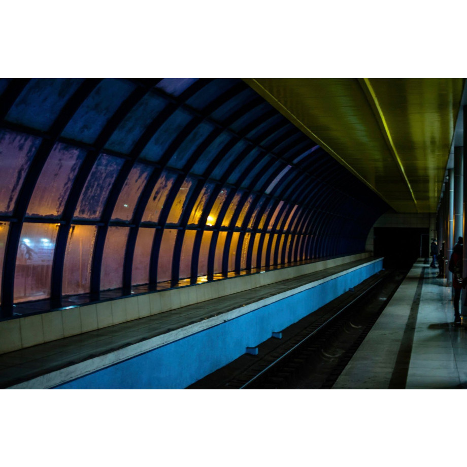 queence Artprint op acrylglas Bahngleis Fine Art-print in galeriekwaliteit afbeelding 1