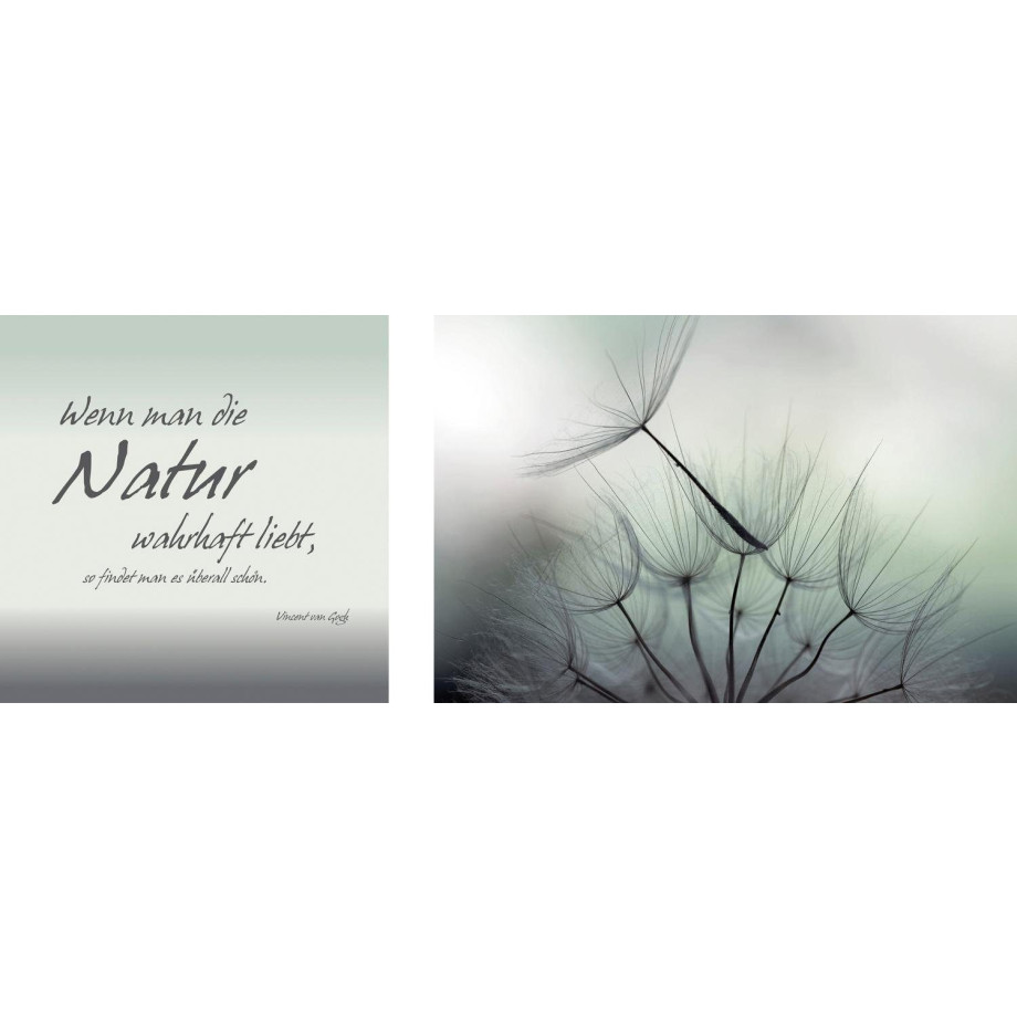 queence Artprint op linnen Naturel set van 2 (set) afbeelding 1