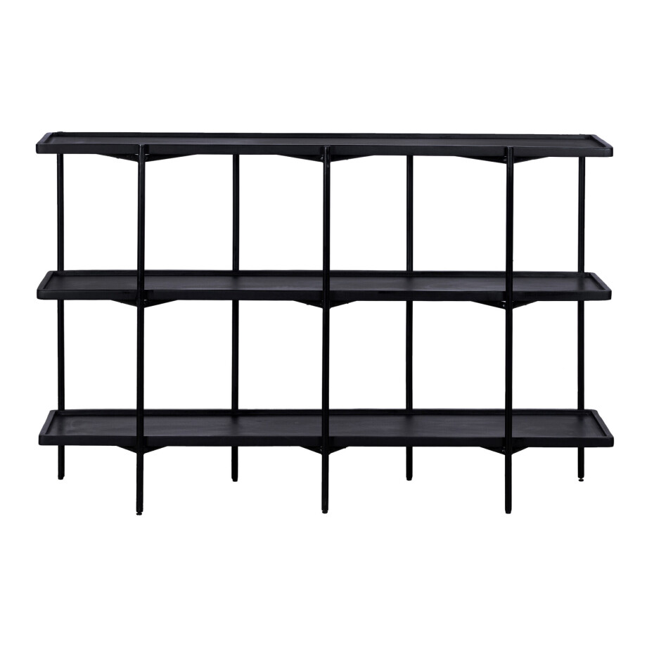 QUVIO Dressoir Luce - FSC® mangohout - 150 cm - Zwart afbeelding 1