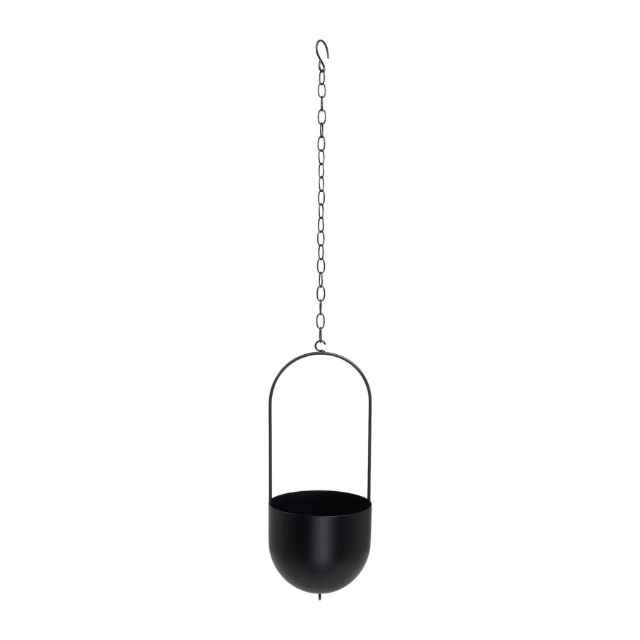 QUVIO Hangende bloempot - Langwerpig - Metaal - Zwart QUVIO Hangende bloempot - Langwerpig - Metaal - Zwart afbeelding 1