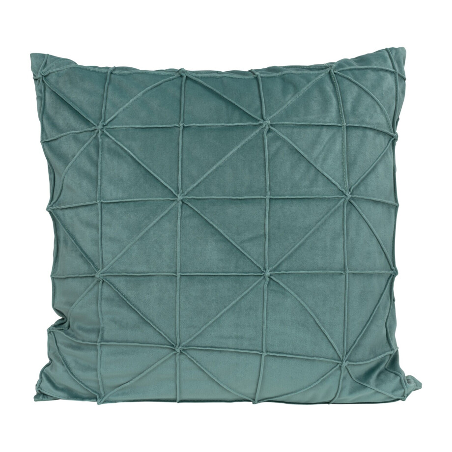 QUVIO Kussenhoes - Fluweel - 50 x 50 cm - Eucalyptus groen afbeelding 1
