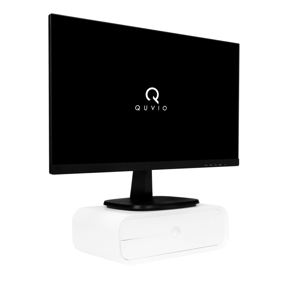 QUVIO Monitorstandaard - Incl. 2 Opberglades QUVIO Monitorstandaard - Incl. 2 Opberglades afbeelding 1
