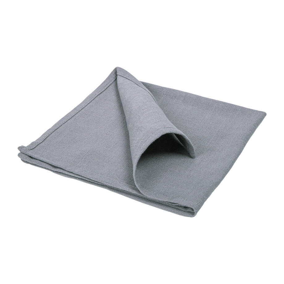 QUVIO Servet - Katoen - 40x40cm - Grijs afbeelding 1