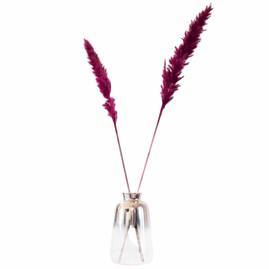 QUVIO Vaas met roze gloed - Glas - 8 x 13 cm (dxh) QUVIO Vaas met roze gloed - Glas - 8 x 13 cm (dxh) afbeelding 1