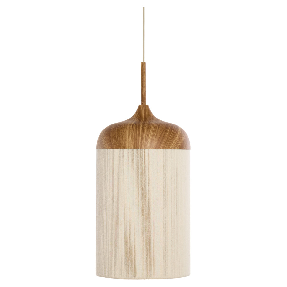 Light & Living Hanglamp 'Dania' Houtlook en touw, 22cm afbeelding 