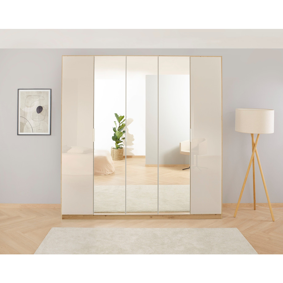 rauch Draaideurkast Koluna Glazen front met spiegel, inclusief 2 lades en extra planken afbeelding 1