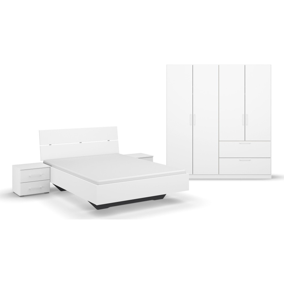 Slaapkamerserie Compleet slaapkamer Challenger (Set van 4 delen) Kast 2 breedtes, bed 3 breedtes, 2 nachttafels MADE IN GERMANY afbeelding 1