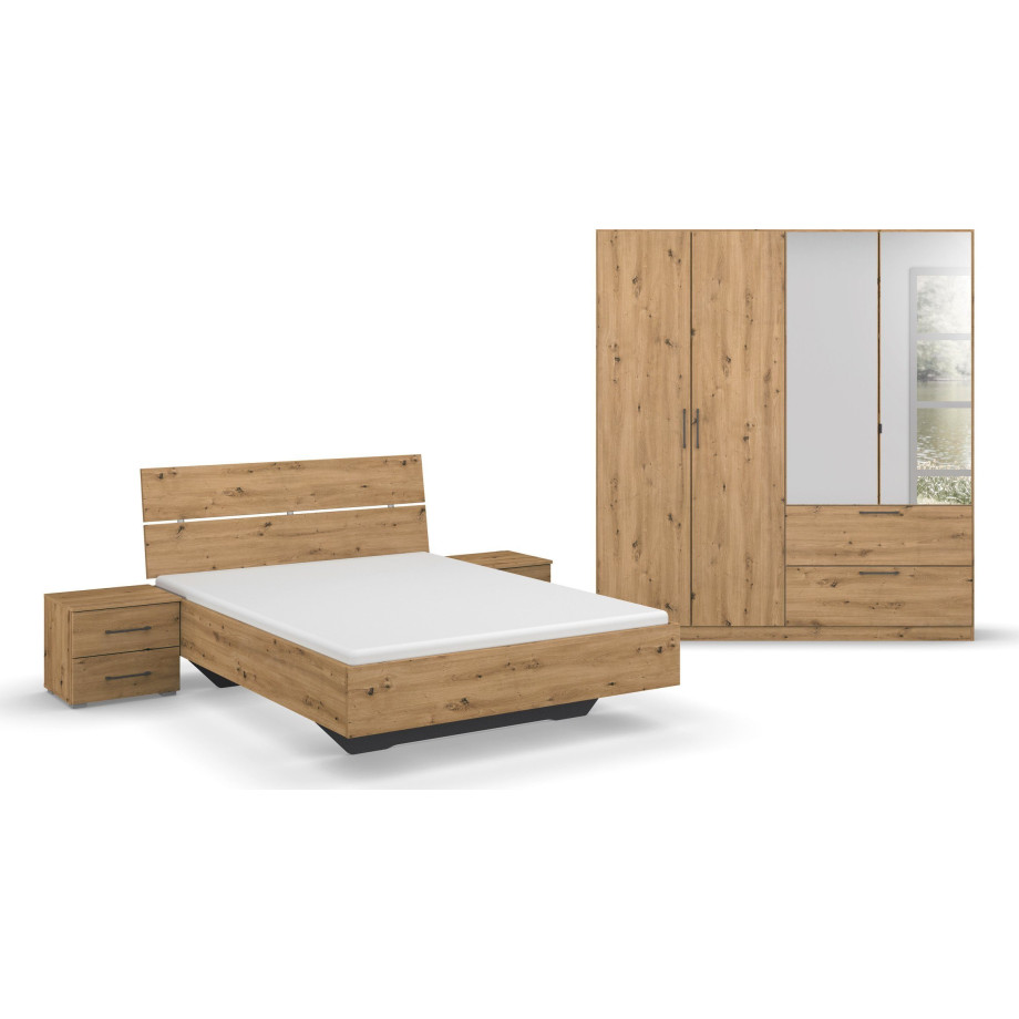 Slaapkamerserie CHALLENGER Kast 2 breedtes, bed 3 breedtes, 2 nachttafels MADE IN GERMANY afbeelding 1