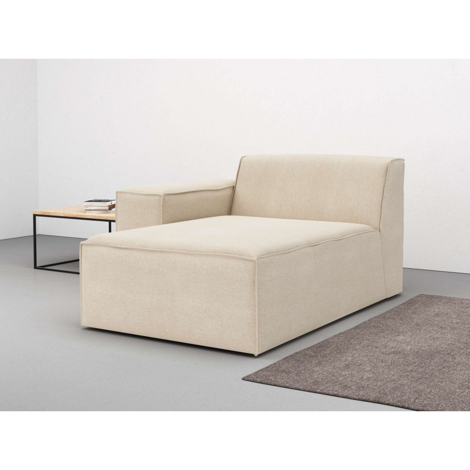 RAUM.ID Chaise-longue NORVID modulair, naar keuze met kern van koudschuim, comfortschuim of pocketveren afbeelding 1