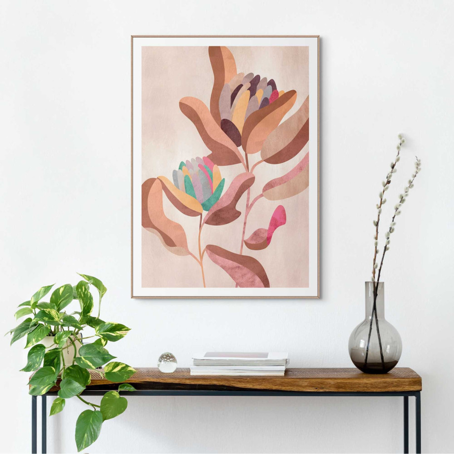 Reinders! Artprint met lijst Earth Flowers afbeelding 1