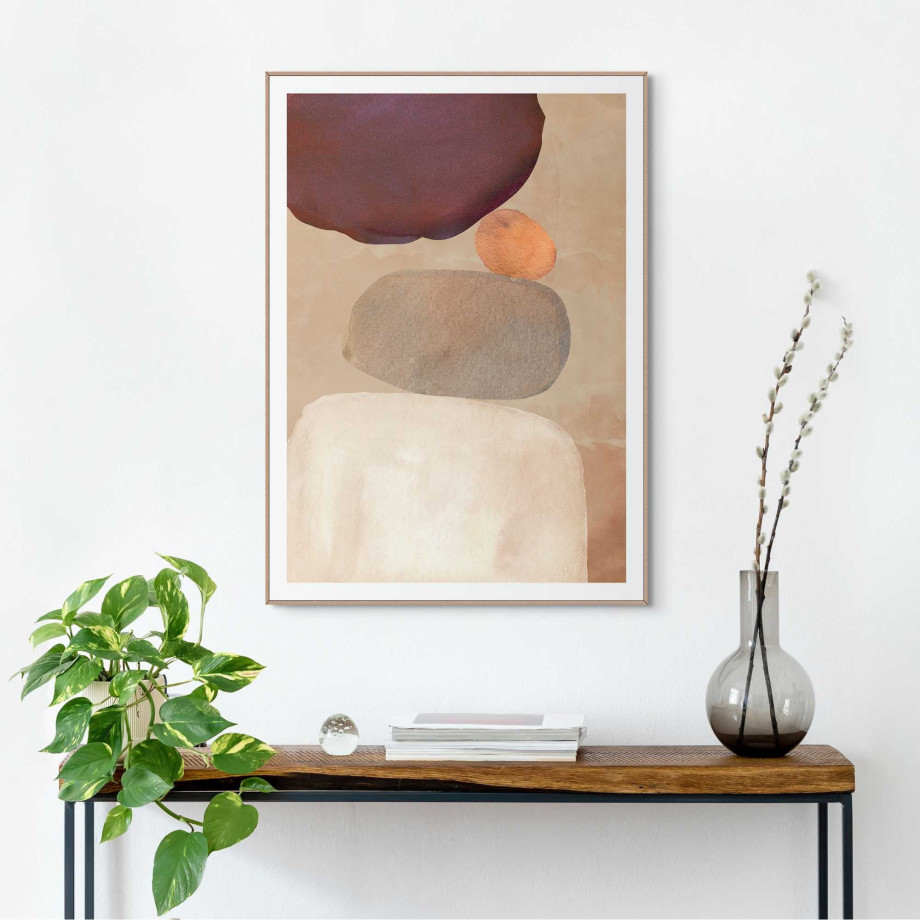 Reinders! Artprint met lijst Pebble Play afbeelding 1