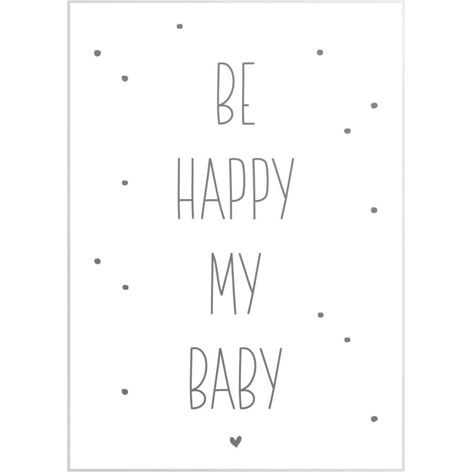 Reinders! Artprint Slim Frame White 50x70 Be Happy My Baby afbeelding 1