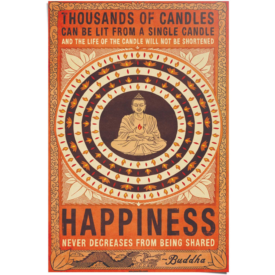 Reinders! Poster Buddha Happiness afbeelding 1