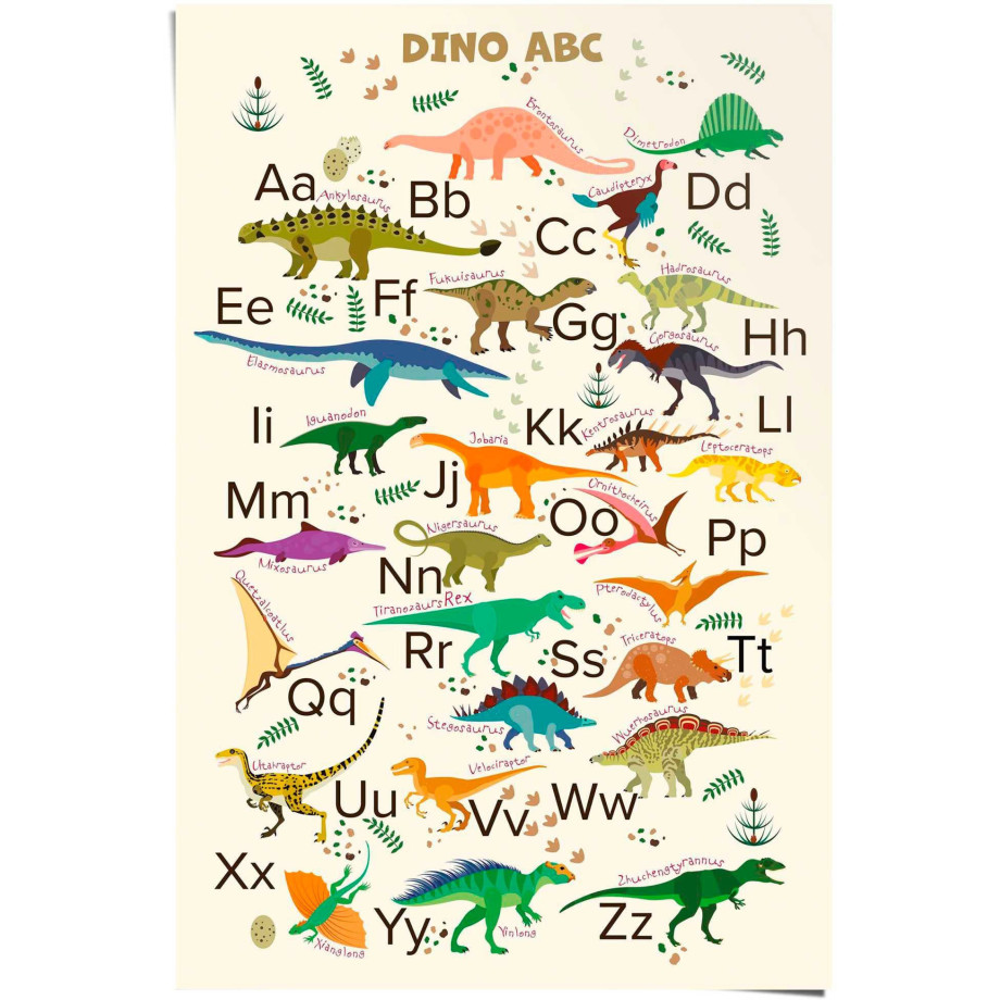 Reinders! Poster Dino ABC afbeelding 1