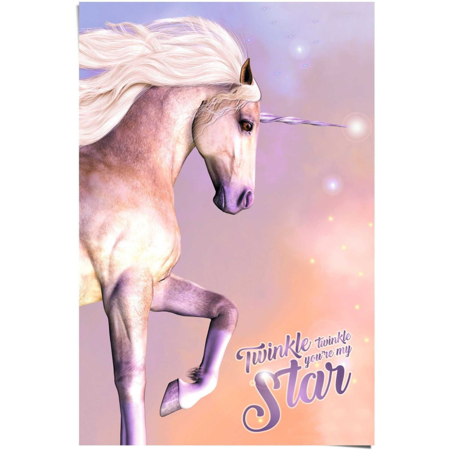 Reinders! Poster eenhoorn glitter afbeelding 1
