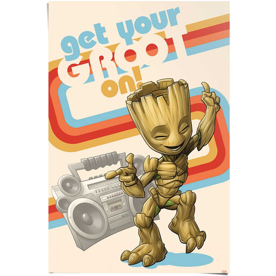 Reinders! Poster Get your Groot on Guardians of the Galaxy - baby Groot - I am Groot afbeelding 1