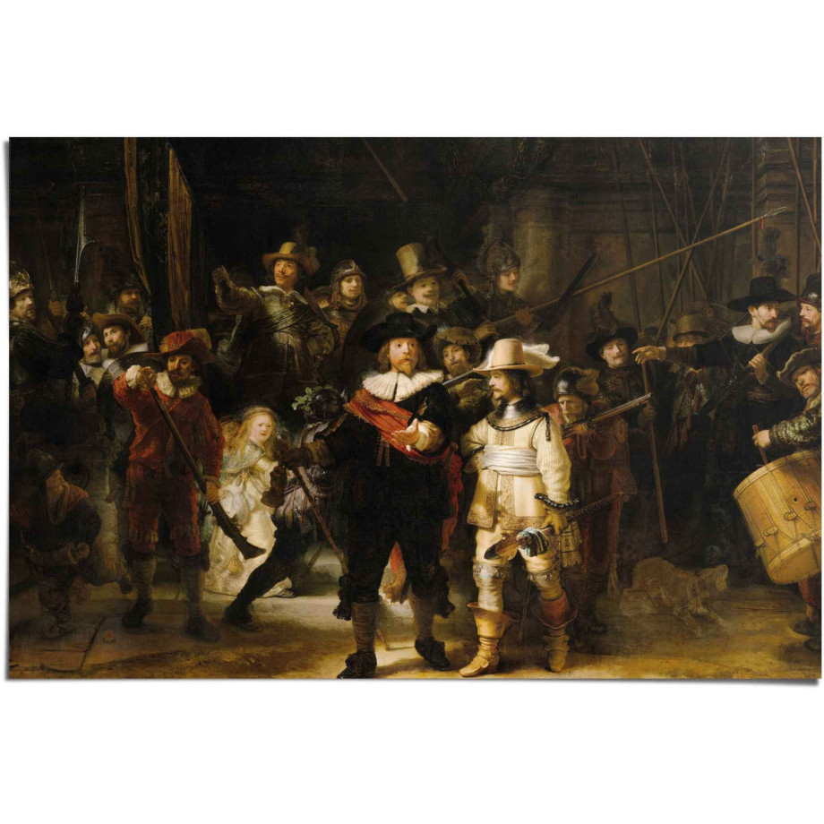 Reinders! Poster Rembrandt de nachtwacht afbeelding 1