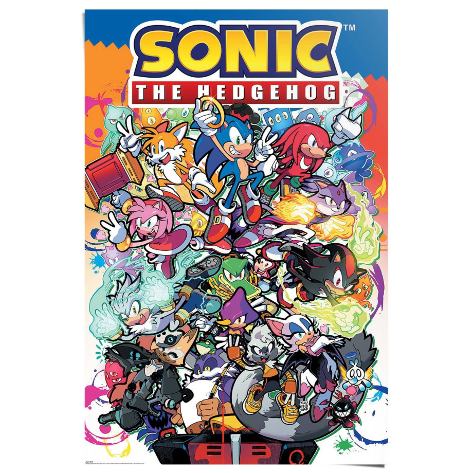 Reinders! Poster Sonic The Hedgehog - sonic comic characters afbeelding 1