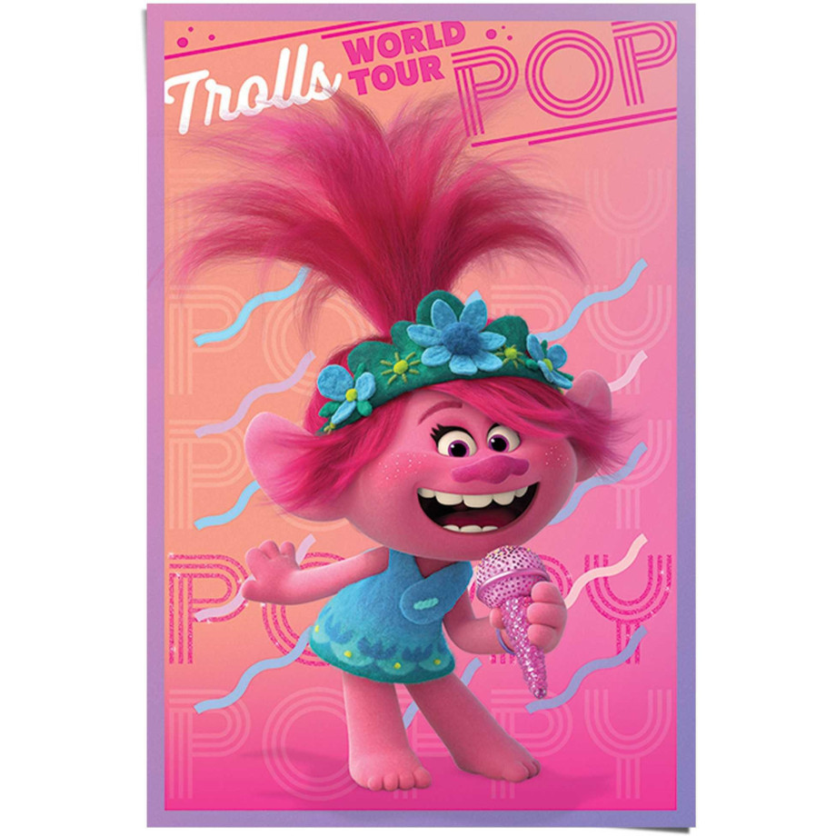 Reinders! Poster Trolls Welt Tour - prinses Poppy - avontuur - muziek - Trollenwereld afbeelding 1