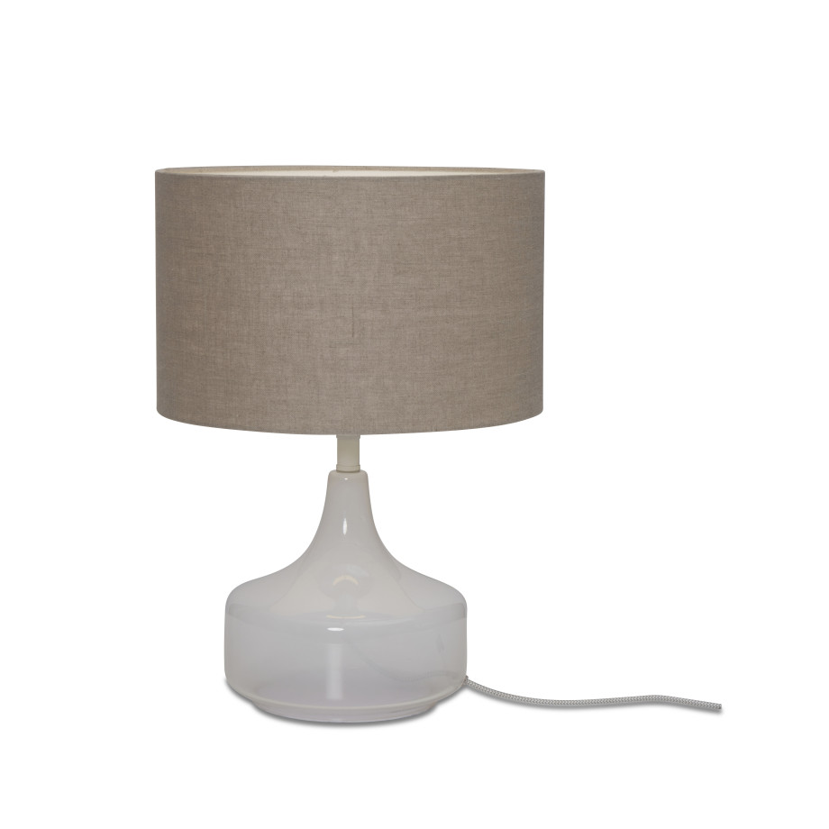 its about RoMi Tafellamp 'Reykjavik' Linnen, 46cm, kleur Donkerbeige afbeelding 1