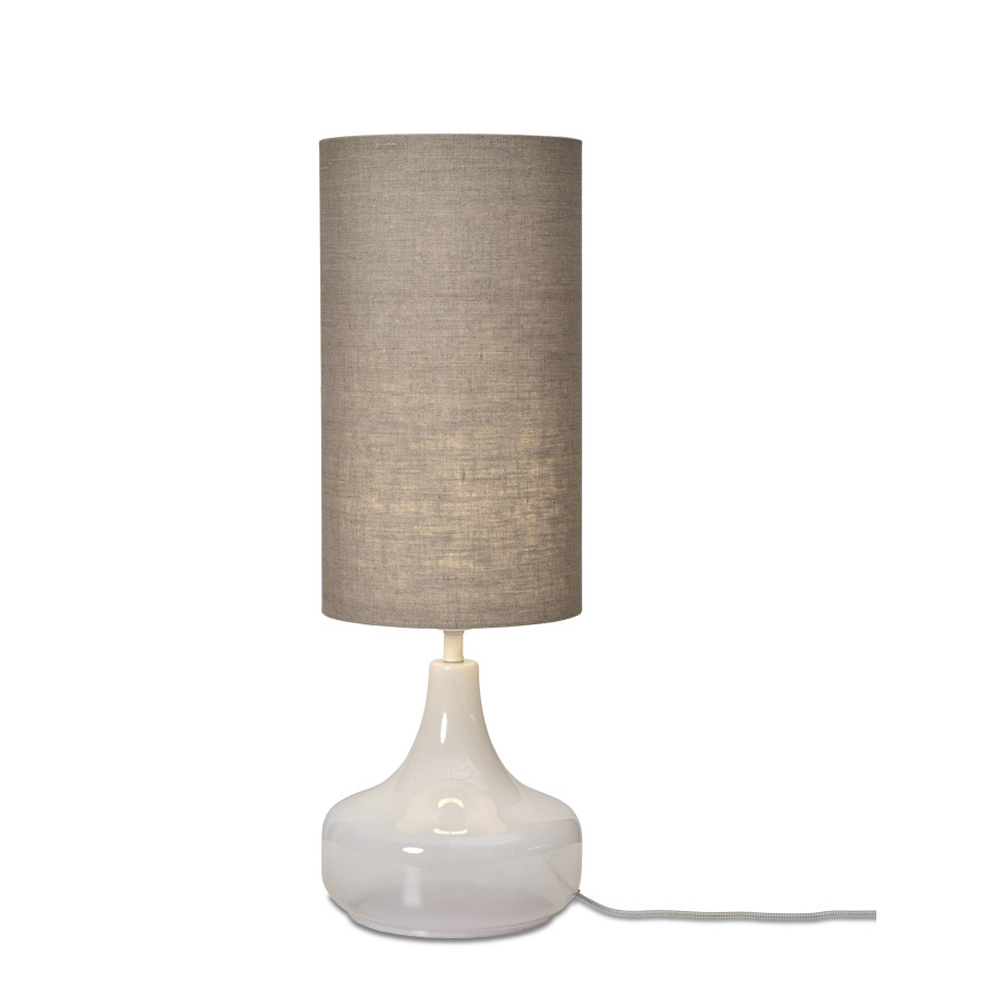 its about RoMi Tafellamp 'Reykjavik' Linnen, 75cm, kleur Donkerbeige afbeelding 1