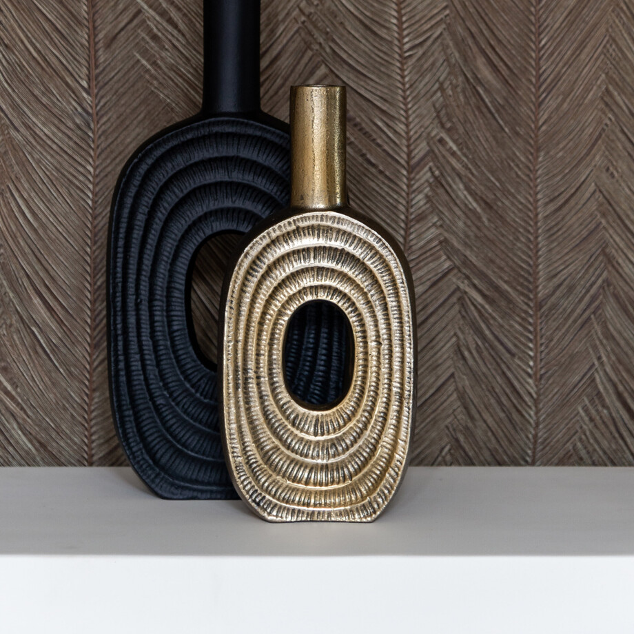 Richmond Vaas 'Emar' 31cm, kleur Brushed Gold Richmond Vaas 'Emar' 31cm, kleur Brushed Gold afbeelding 1