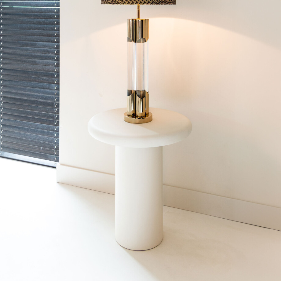 Richmond Bijzettafel 'Bloomstone' 55cm, kleur Wit Richmond Bijzettafel 'Bloomstone' 55cm, kleur Wit afbeelding 1