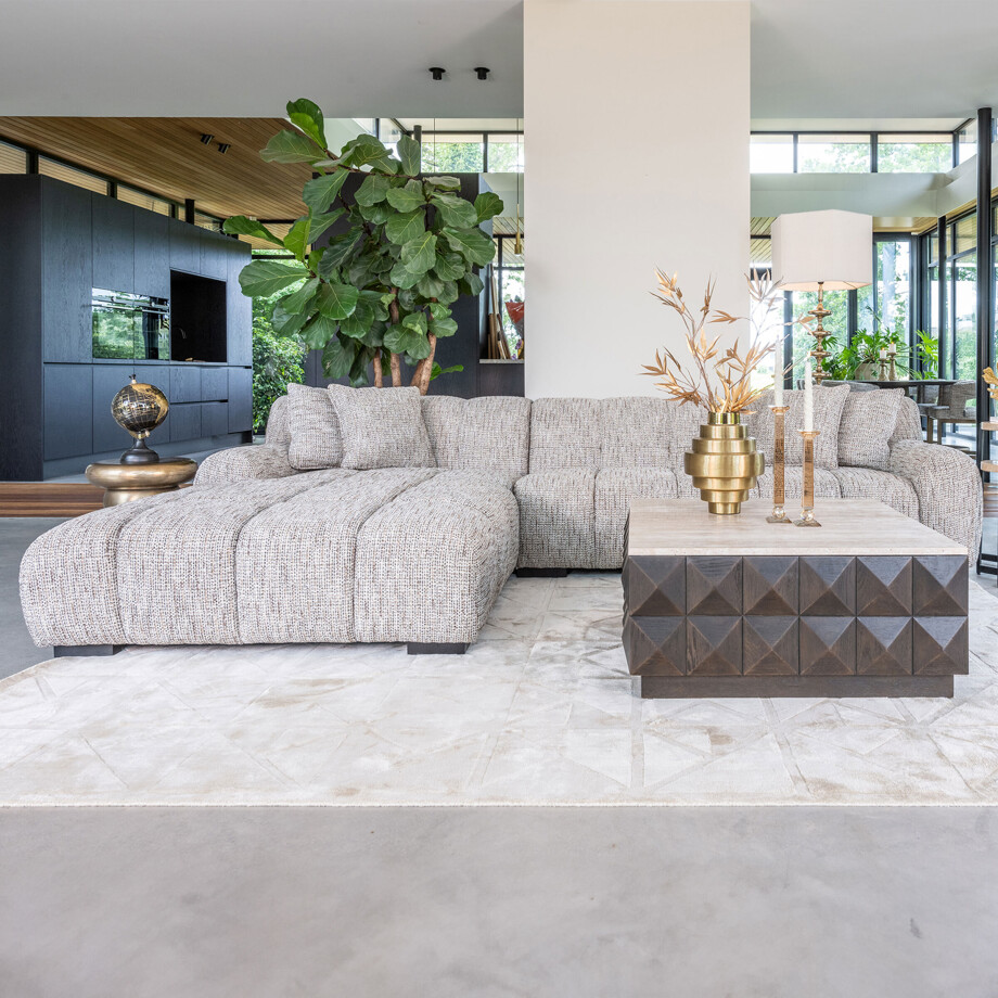 Richmond 3-zits Loungebank 'Hazel' Links, Be Trendy, kleur Naturel afbeelding 1