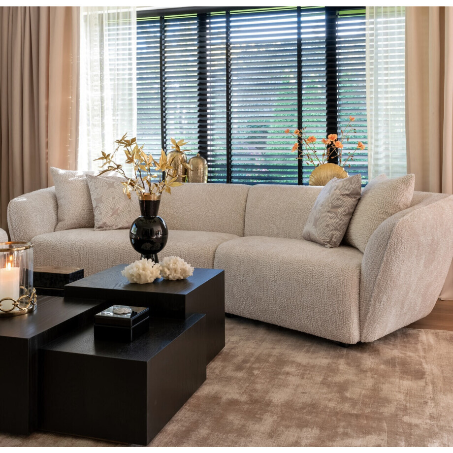 Richmond Bank 'Armand' Chenille, kleur Crème Richmond Bank 'Armand' Chenille, kleur Crème afbeelding 1