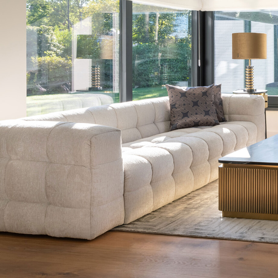 Richmond Bank 'Merrol' Chenille, kleur Crème Richmond Bank 'Merrol' Chenille, kleur Crème afbeelding 1