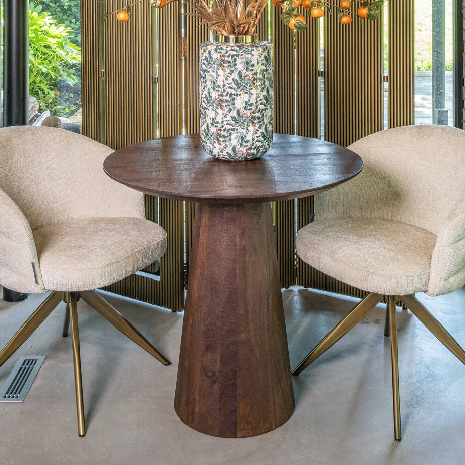 Richmond Bistrotafel 'Willow' Mangohout, 80cm Richmond Bistrotafel 'Willow' Mangohout, 80cm afbeelding 1