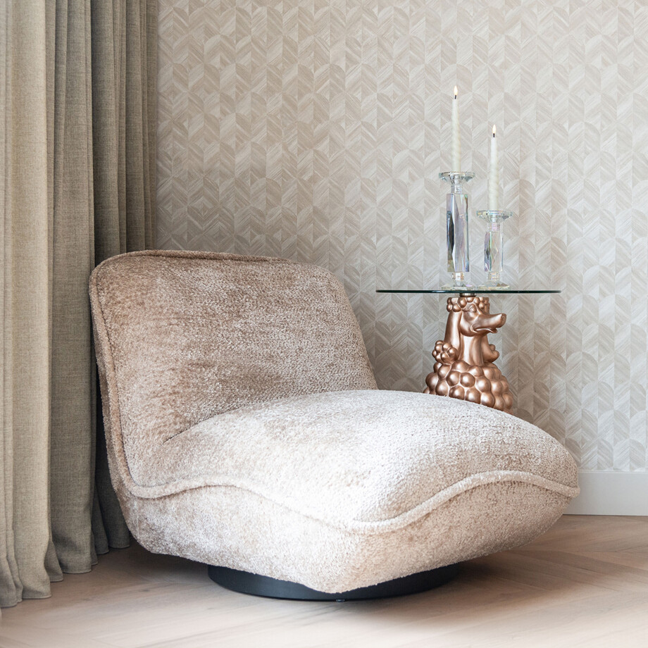 Richmond Fauteuil 'Ophelia' Chenille, kleur Naturel afbeelding 1