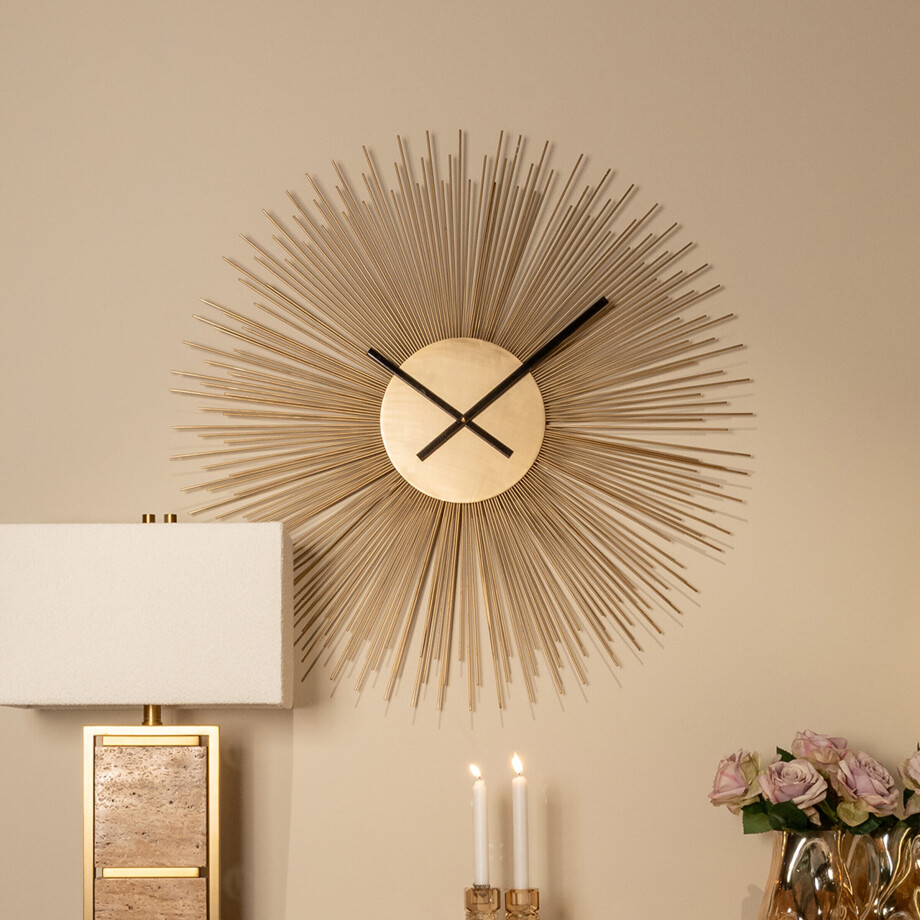 Richmond Klok 'Chasin' 90cm, kleur Goud Richmond Klok 'Chasin' 90cm, kleur Goud afbeelding 1