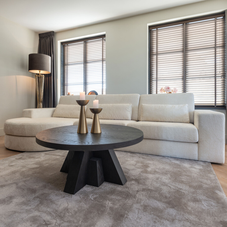 Richmond Loungebank 'Felix' Links, Chenille, kleur Wit afbeelding 