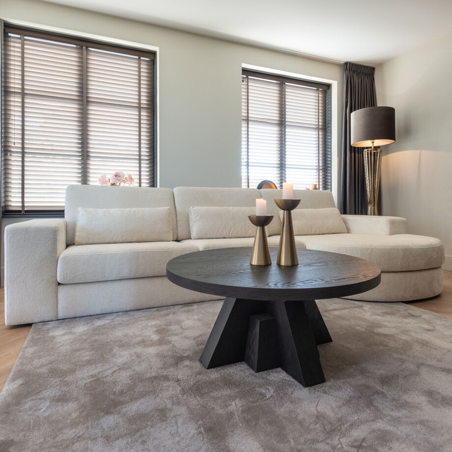 Richmond Loungebank 'Felix' Rechts, Chenille, kleur Wit Richmond Loungebank 'Felix' Rechts, Chenille, kleur Wit afbeelding 1