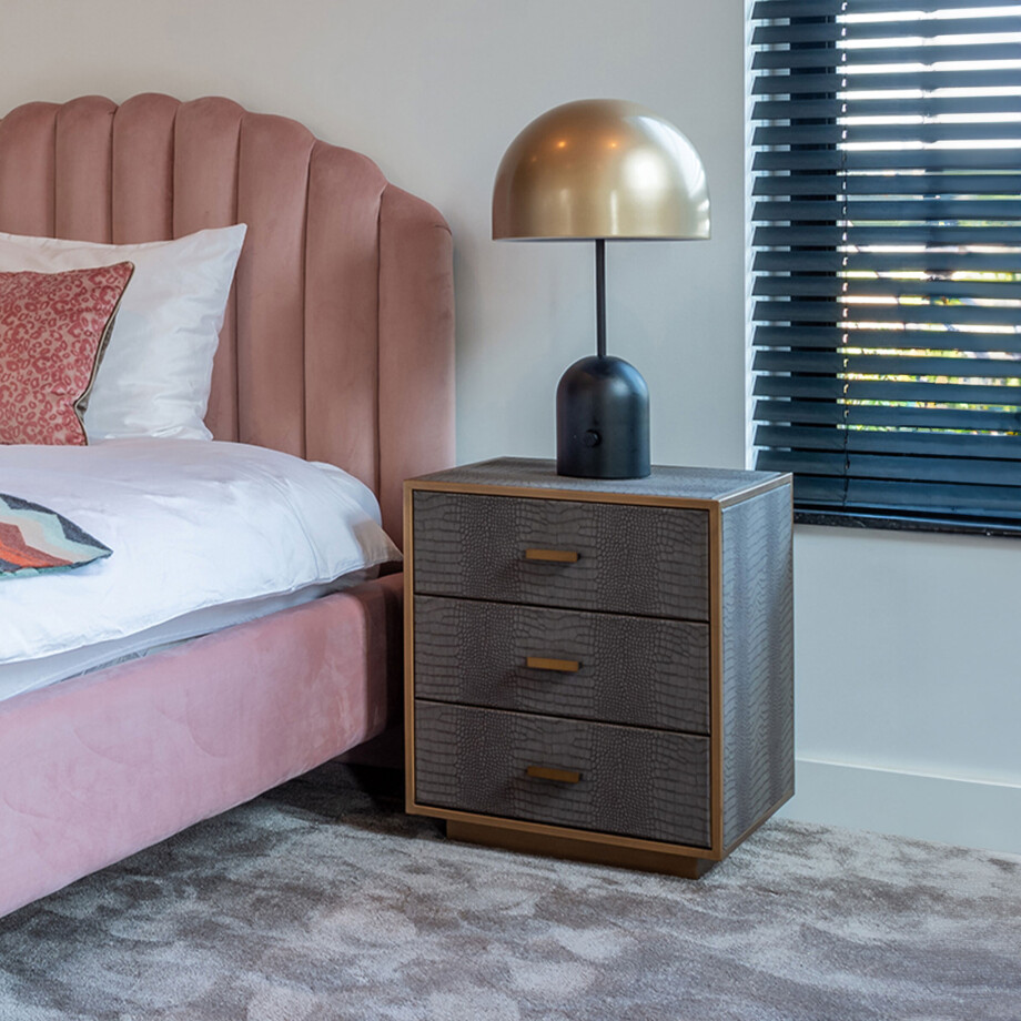 Richmond Nachtkastje 'Classio' Vegan Leather, 61 x 50cm Richmond Nachtkastje 'Classio' Vegan Leather, 61 x 50cm afbeelding 1