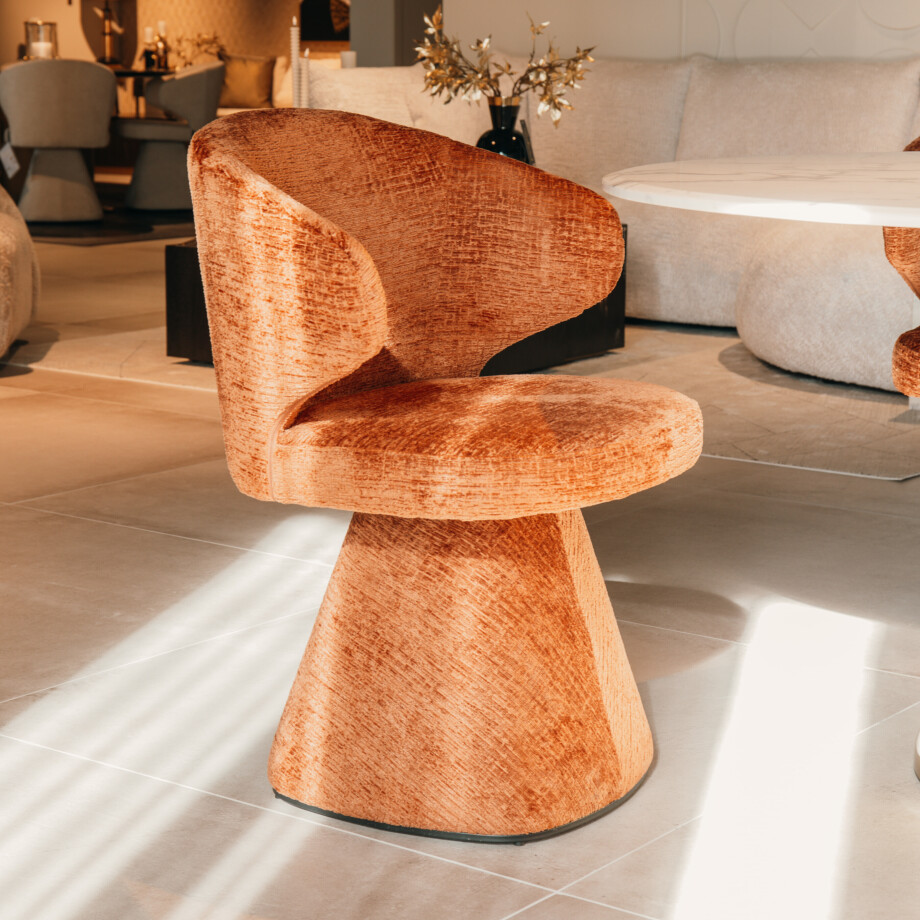 Richmond Eetkamerstoel 'Gatsbi' Chenille, kleur Koper Richmond Eetkamerstoel 'Gatsbi' Chenille, kleur Koper afbeelding 1