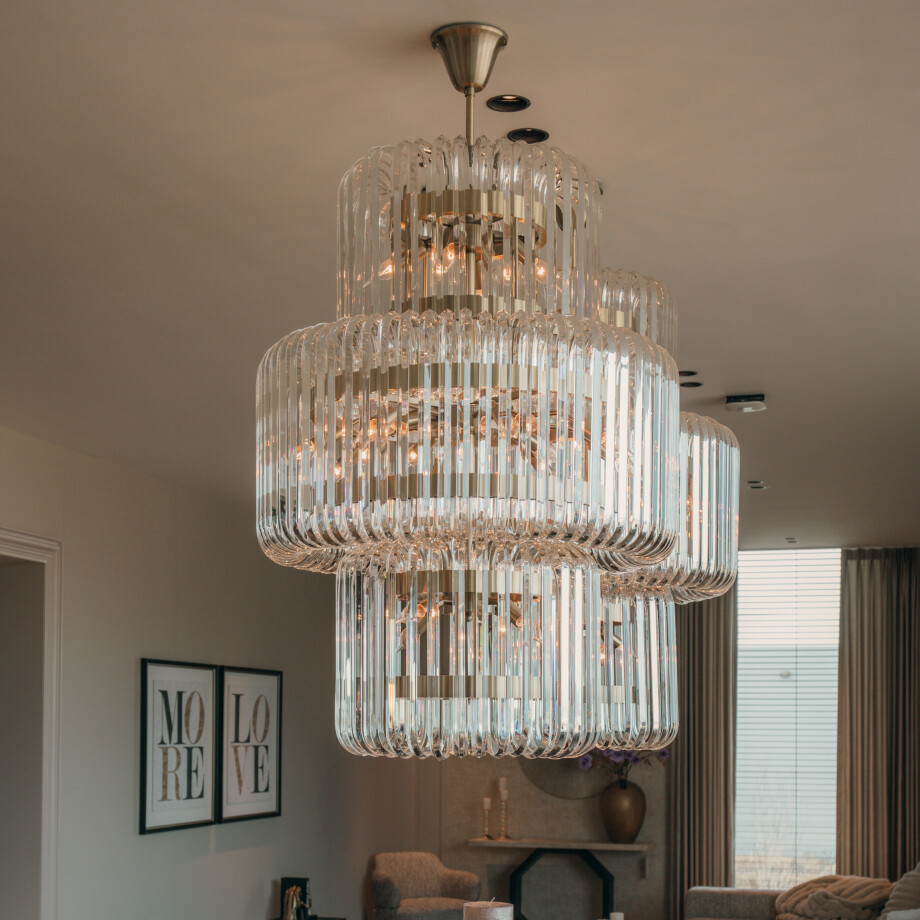 Richmond Hanglamp 'Chenna' Glas, 80 x 80cm Richmond Hanglamp 'Chenna' Glas, 80 x 80cm afbeelding