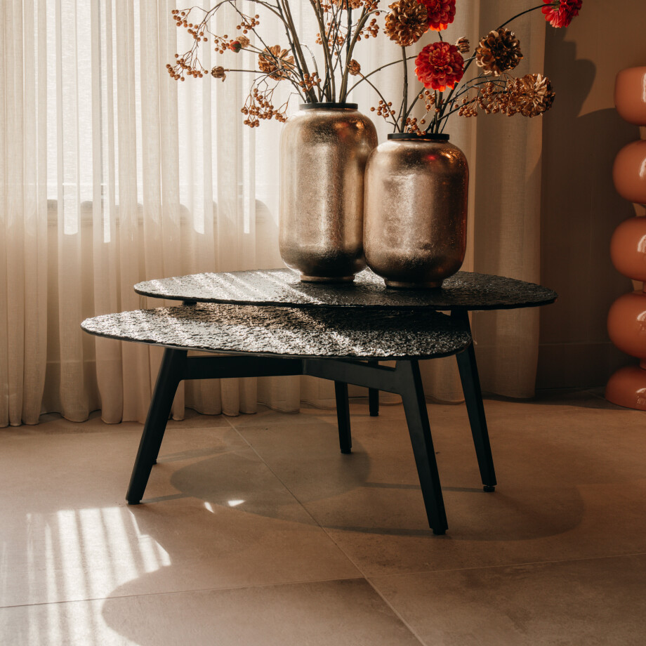 Richmond Salontafel 'Riley' Glas, Set van 2 stuks afbeelding 