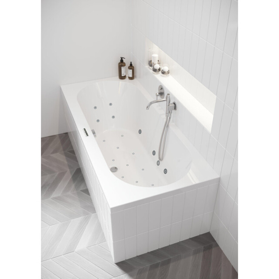 Riho Easypool 3.1 Carolina whirlpoolbad 190x80cm rechts hydro 6+4+2 aero 11 colour speaker touch bediening inclusief poten en afvoer wit B057005005 Riho Easypool 3.1 Carolina whirlpoolbad 190x80cm rechts hydro 6+4+2 aero 11 colour speaker touch bediening inclusief poten en afvoer wit B057005005 afbeelding 1