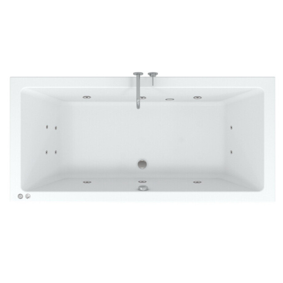Riho Easypool 3.1 Lusso whirlpoolbad rechts 190x90cm hydro 6+4+2 pneumatische bediening inclusief poten en afvoer wit B037002005 Riho Easypool 3.1 Lusso whirlpoolbad rechts 190x90cm hydro 6+4+2 pneumatische bediening inclusief poten en afvoer wit B037002005 afbeelding 1