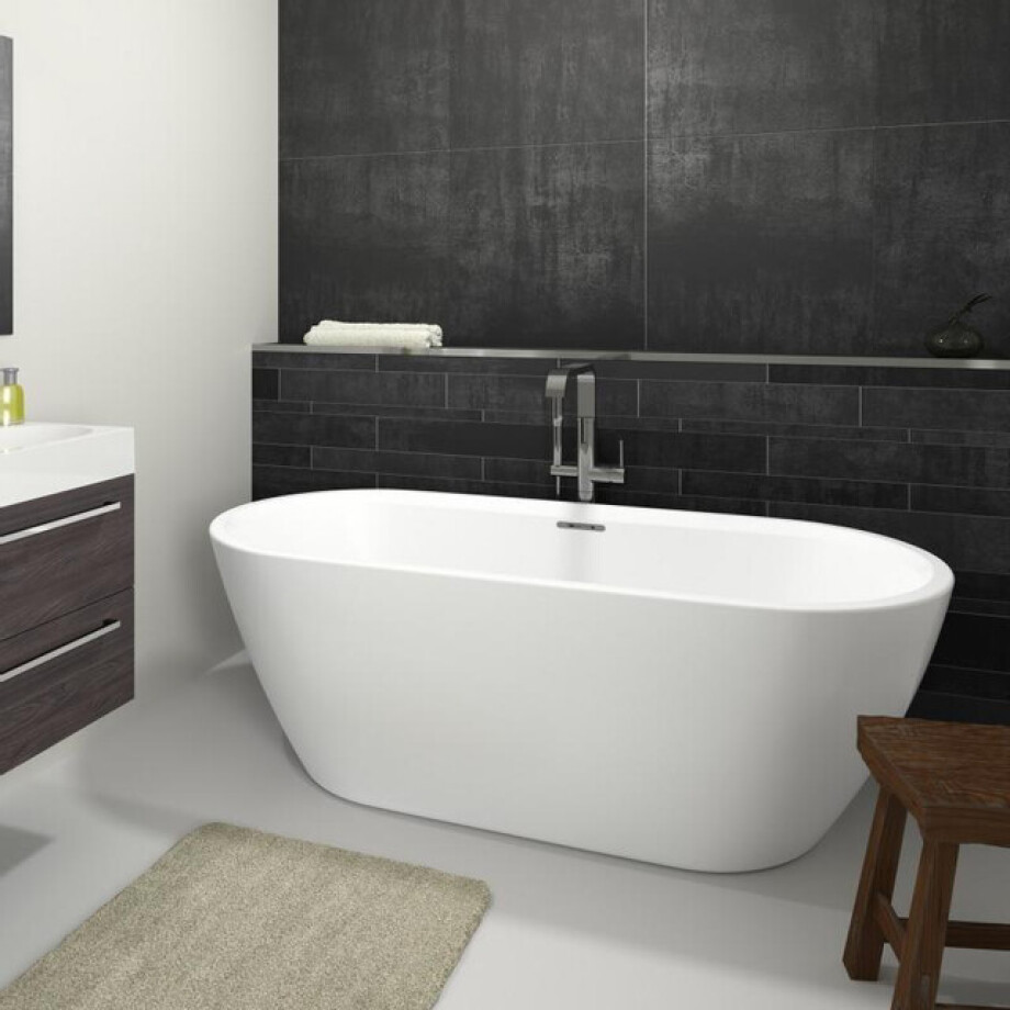 Riho Inspire vrijstaand bad - 180x80cm - acryl - glans wit B085001005 afbeelding 1