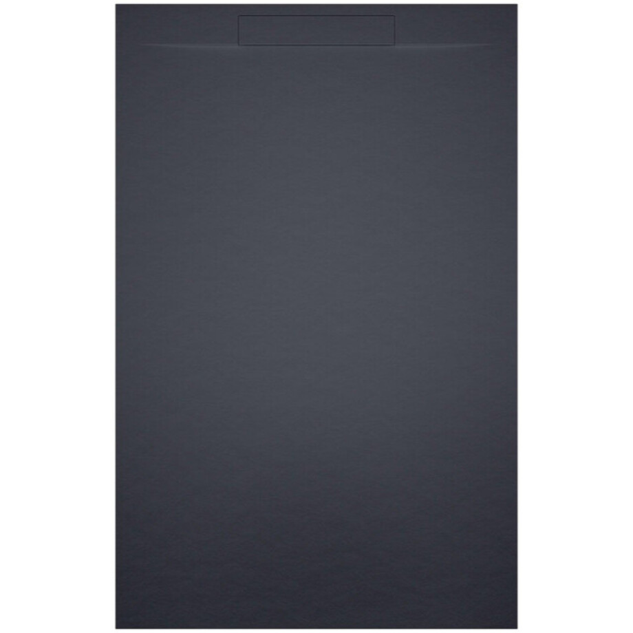 Riho Isola Douchevloer 90x80x3cm Kunstmarmer Leisteen structuur mat antraciet D007003080 afbeelding 1