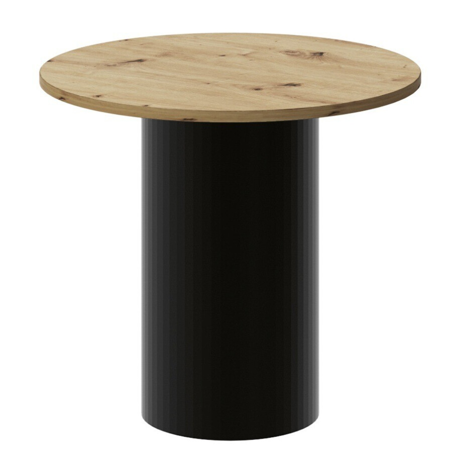 Ronde salontafel Alto 60 cm artisan eiken met zwart mat Ronde salontafel Alto 60 cm artisan eiken met zwart mat afbeelding 1