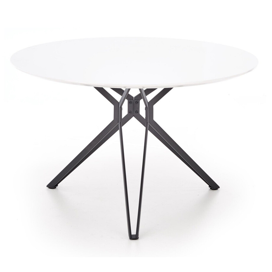 Ronde eettafel Pixel 120 cm breed in hoogglans wit afbeelding 1