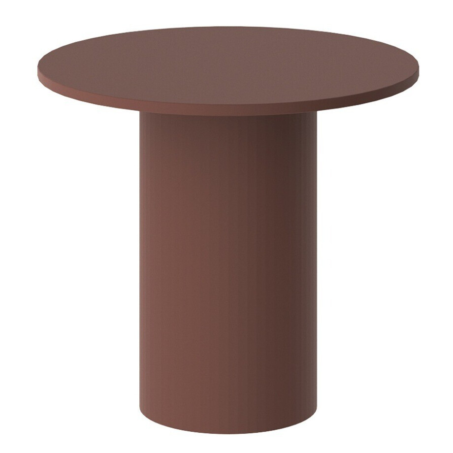 Ronde salontafel Alto 60 cm donker rood mat afbeelding 1