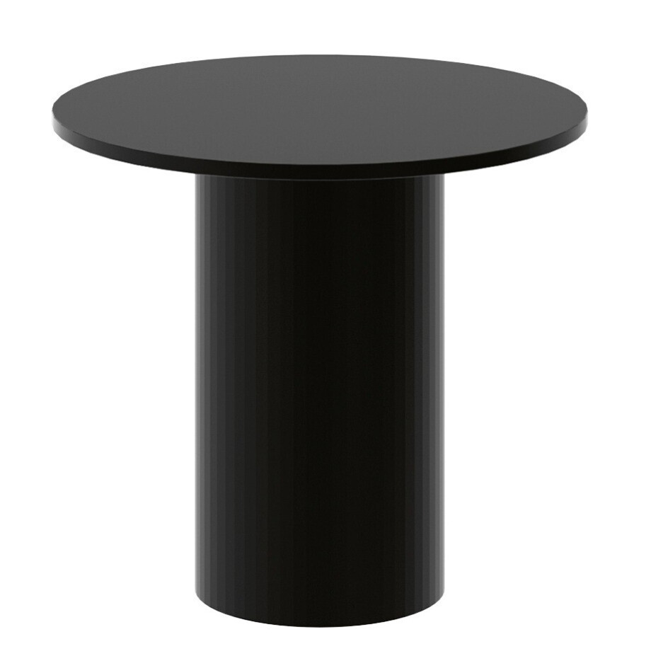 Ronde salontafel Alto 60 cm hoogglans zwart afbeelding 1