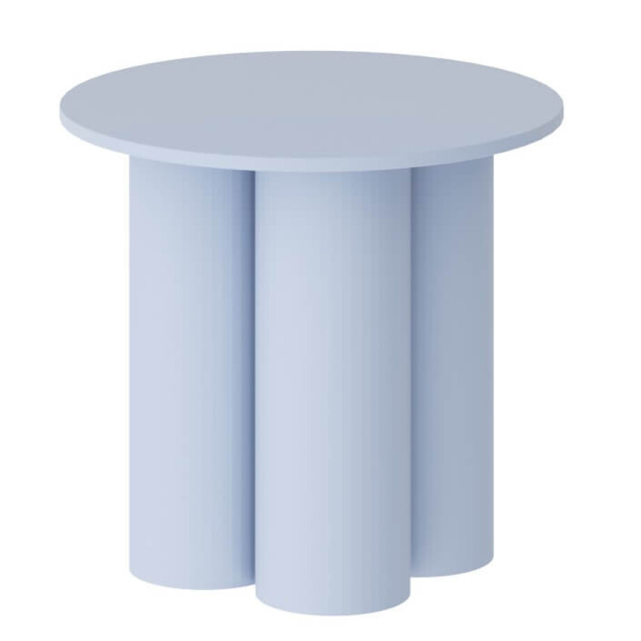 Ronde salontafel Como 66 cm blauw mat afbeelding 1